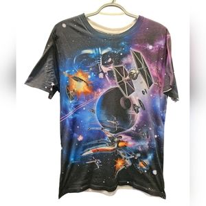 Star Wars Darth Vader Double Sided All Over Print T shirt Size M Short Sleeve